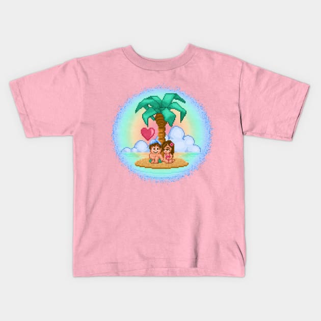 Island Adventure Love Kids T-Shirt by Kari Likelikes